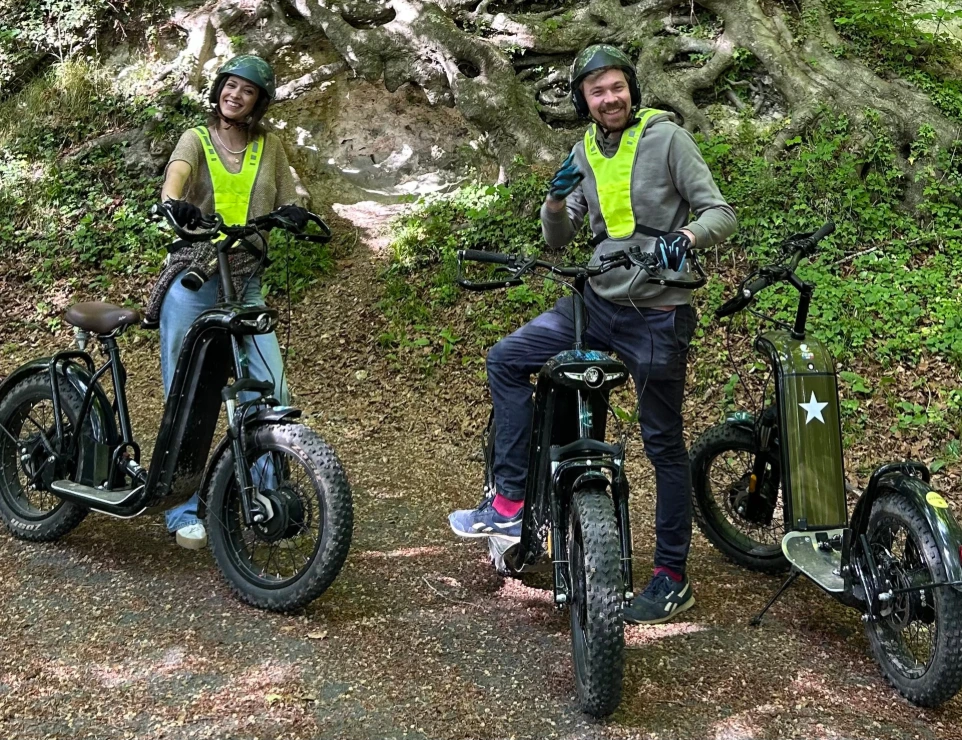 Randonnée en trottinette électrique tout-terrain dans le Pays d’Auge